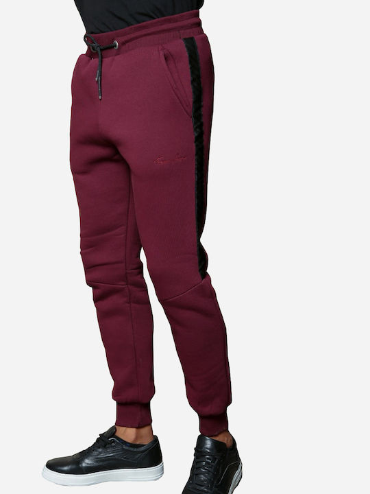 Jogginghose mit Gummizug Burgundisch