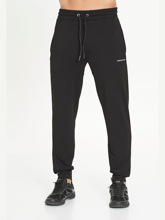 Endurance Men's Sweatpants with Rubber Black