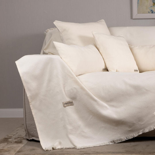 Aslanis Home Dreisitzer-Sofa Wurf Atheras 180x300cm Ecru