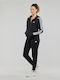 Adidas Jachetă Hanorac pentru Femei Cu glugă Neagră