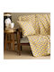 Aslanis Home Pinovo Cuverturi Pentru Canapea De Fotoliu Chenille 180x180cm Ocru Gri