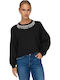Cropped Hanorac pentru femei Negru