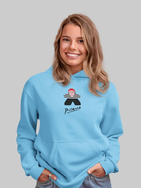 TKT Women's Hooded Fleece Sweatshirt Light Blue