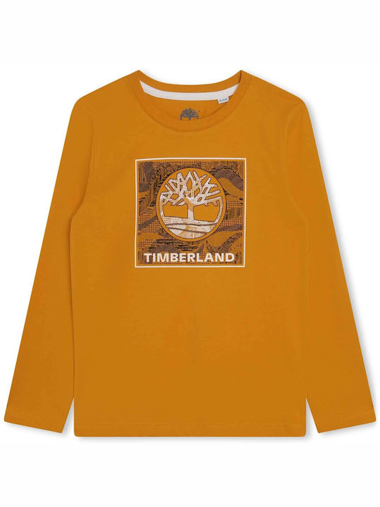 Timberland Bluză pentru copii Cu mâneci lungi Galbenă