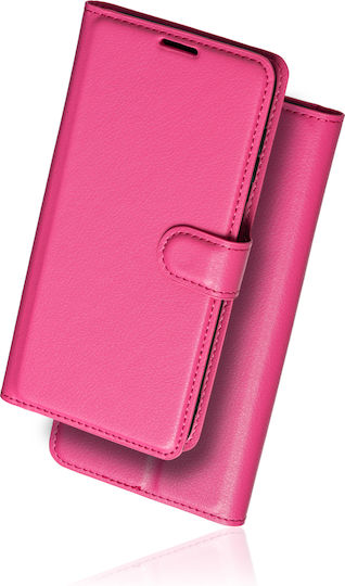 Naxius Case Book Synthetic Leather Pink (Vivo Y22S / Y35)