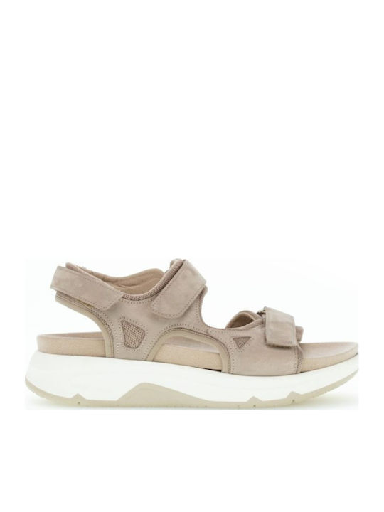 Gabor Leder Flache Sandalen für Damen Anatomisc...