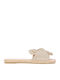 Women's Flat Sandals in Beige Color