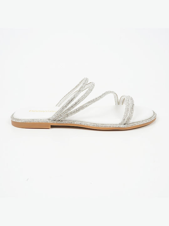 Piazza Shoes Damen Flache Sandalen in Weiß Farbe