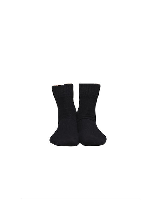 Noidinotte Women's Solid Color Socks Black