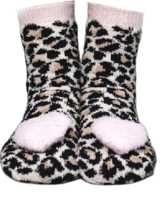 Noidinotte Γυναικείες Κάλτσες Animal Print Pink...