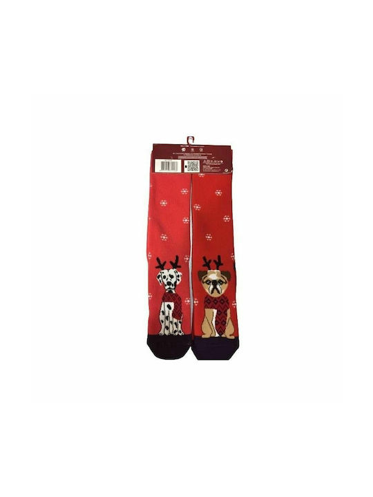 Ekmen Women's Christmas Socks Red