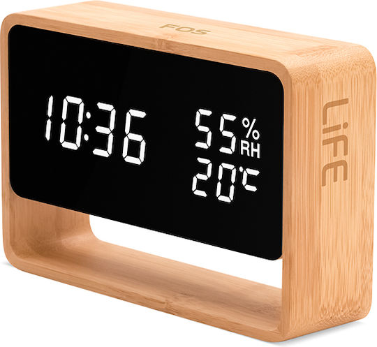Life Fos Bamboo Tisch-Digitaluhr mit Wecker 221-0359 Life Fos Bamboo Tisch-Digitaluhr mit Wecker 221-0359