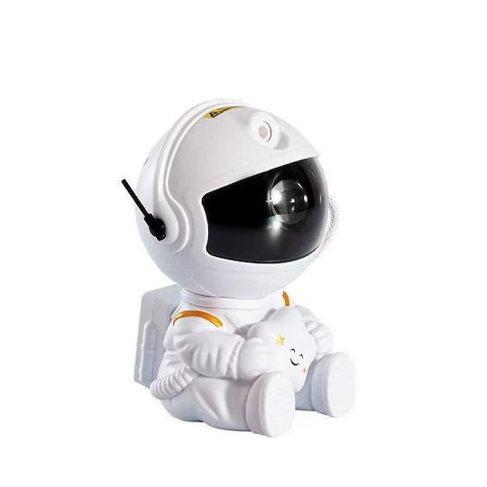 XO Kids Projector Lamp Astronaut Sky with Star Projection White 8.5x5x7.6cm