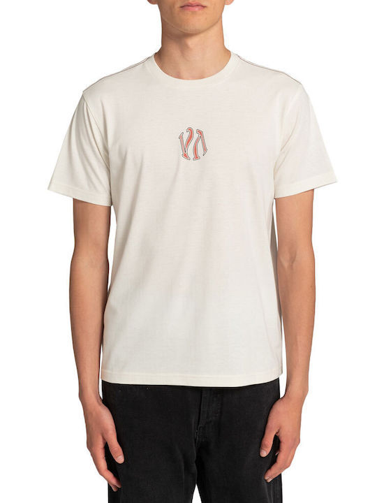 RVCA Ανδρικό T-shirt Κοντομάνικο Λευκό