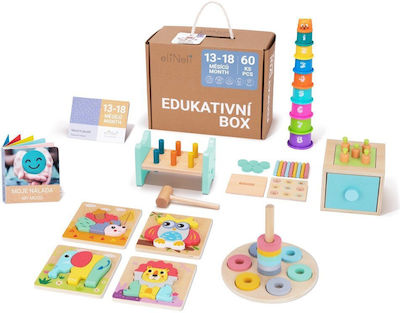 Elineli Toys Baby Kit Montessori Educational Toy Knowledge made of Wood for 1.5+ Years Old