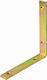 Heavy-Duty Metallic Corner Shelf Bronze 140x140mm