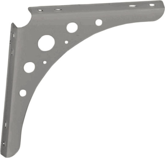 Vormann Γωνία Ραφιού από Μέταλλο σε Γκρι Χρώμα 300x30mm
