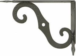Amig Γωνία Ραφιού από Μέταλλο σε Μαύρο Χρώμα 250x190mm MOD24
