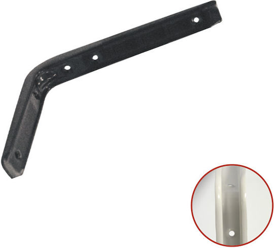 ERGOhome Heavy-Duty Metallic Corner Shelf Black 125x150mm 580103.0002