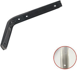 ERGOhome Heavy-Duty Metallic Corner Shelf Black 150x200mm 580103.0006