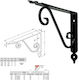 Bolis Italia Eckregal Metallisch in Schwarz Farbe 140x110mm 1Stück Γ-Γ837
