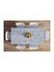 Dimcol Checkered Stain Resistant Panama Shadow Light Grey 90x90cm