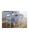 Dimcol Τραπεζομάντηλο Αλέκιαστο Panama Shadow Sky Blue 140x180εκ.