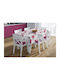 Dimcol Покривка за маса Устойчив на петна Подредба 2бр Pomegranate 458 White 140x220бр