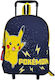 Fanatics Pokemon Pikachu Σχολική Τσάντα Τρόλεϊ Νηπιαγωγείου σε Μπλε χρώμα