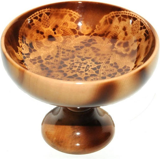 Wooden Art Φρουτιέρα Ξύλινη Καφέ 16x20εκ.