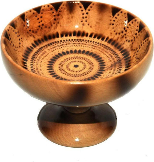 Wooden Art Φρουτιέρα Ξύλινη Καφέ 16x18εκ.