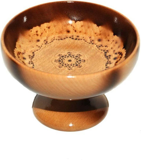 Wooden Art Fruit Bowl Wooden Brown 10x16cm