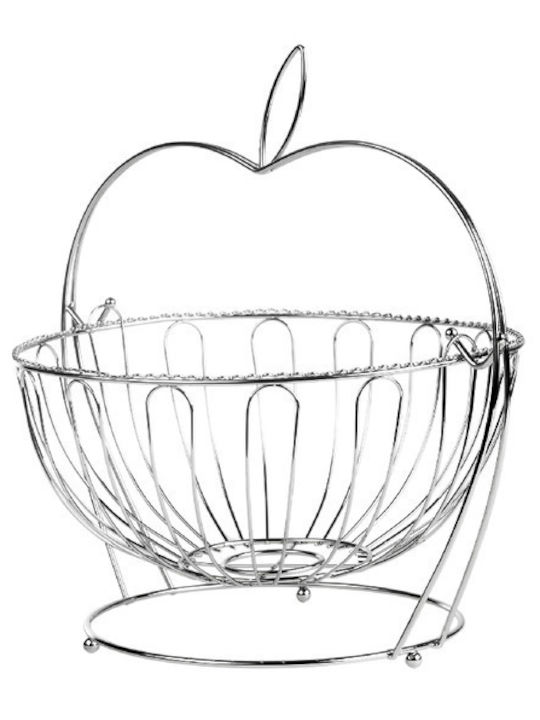 Obstschale Metallisch Silber 30x29cm