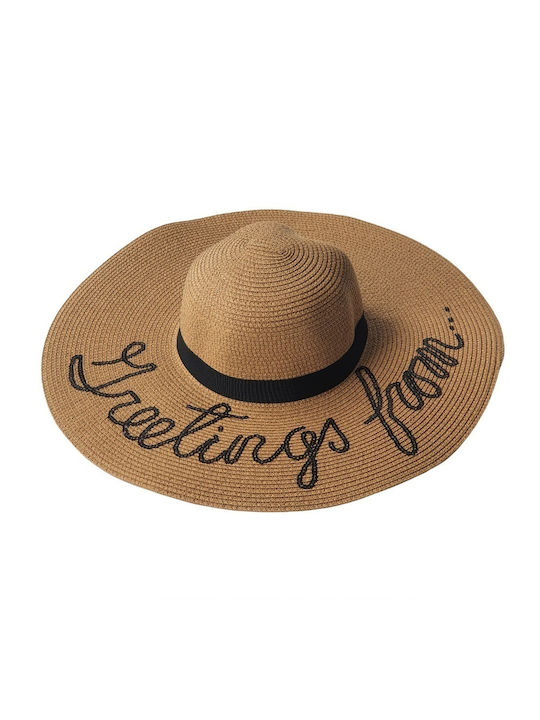 Wicker Women's Floppy Hat Beige