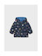 Mayoral Boys Quilted Coat Blue Double Sided with Lining & Ηood