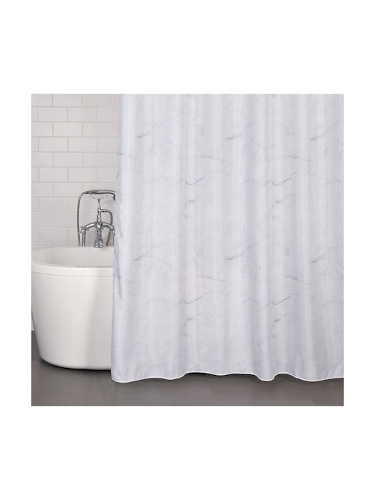 Dimitracas Fabric Shower Curtain 180x200cm White