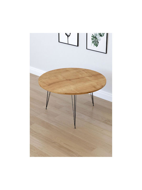 Rundes Zentral Kaffeetisch Tayo Holz Eiche M70x...