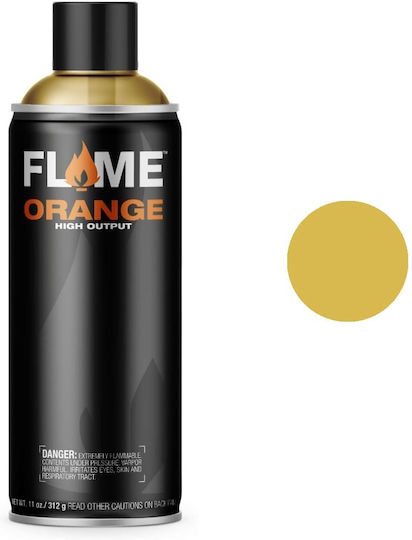 Flame Paint Spray Paint Acrylic High Temperature with Matt Effect Orange 400ml