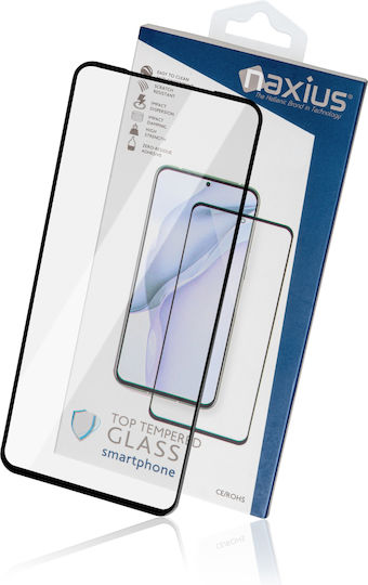 Naxius Top 9D Full Face Tempered Glass Μαύρο (Huawei P40 Lite 5G)