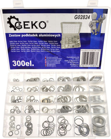 Geko Σετ Κασετίνα με Ροδέλες 300τμχ