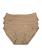 Mini Βαμβακερά Γυναικεία Slip 3Pack Μπεζ