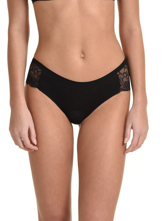 Miss Rosy Femeie Boxer cu Dantelă Negru