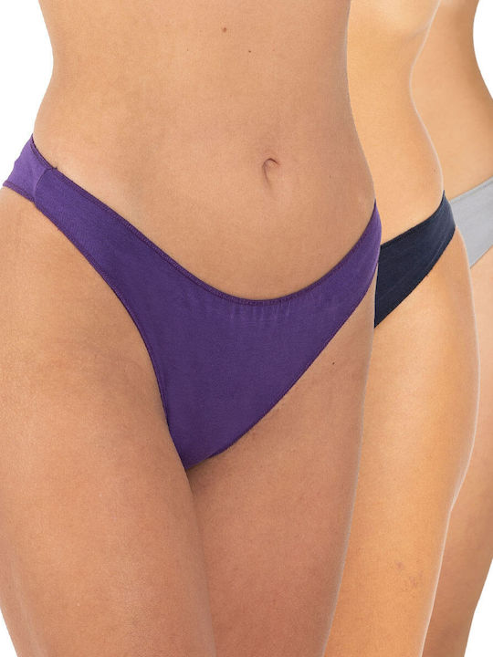 A.A UNDERWEAR Bumbac Femei Brazilia 3Pack fără cusături