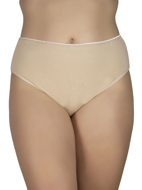 A.A UNDERWEAR Tai Plus Baumwolle Damen Slip Beige