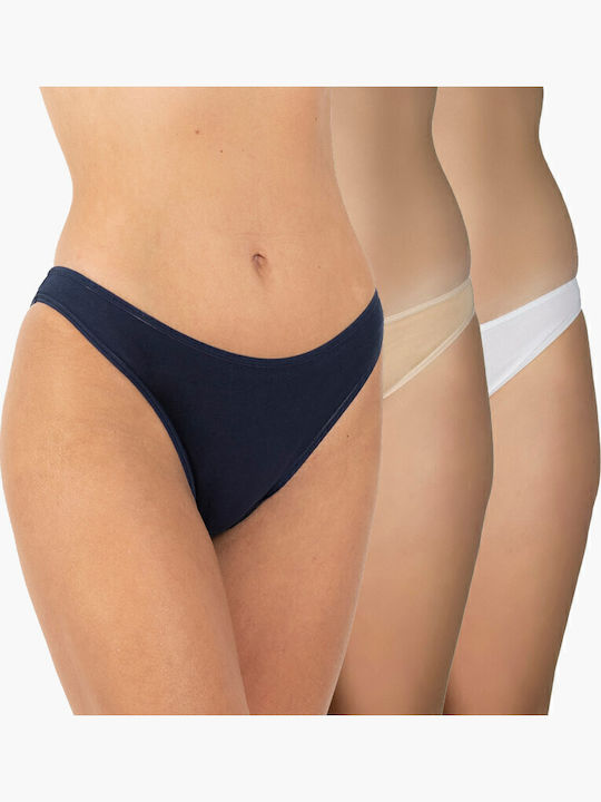 Βαμβακερά Γυναικεία Slip MultiPack Μπεζ