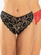 A.A UNDERWEAR Damen Brasilien 2Pack mit Spitze Schwarz