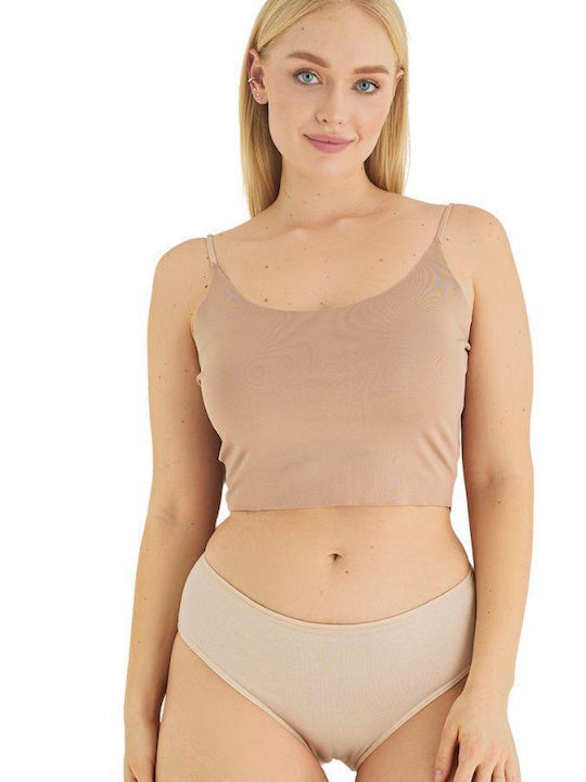Sexen Talie înaltă Femeie Slip Bej deschis