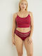 Femeie Slip cu Dantelă Burgundy