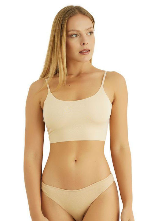 Sexen Baumwolle Damen Slip Beige