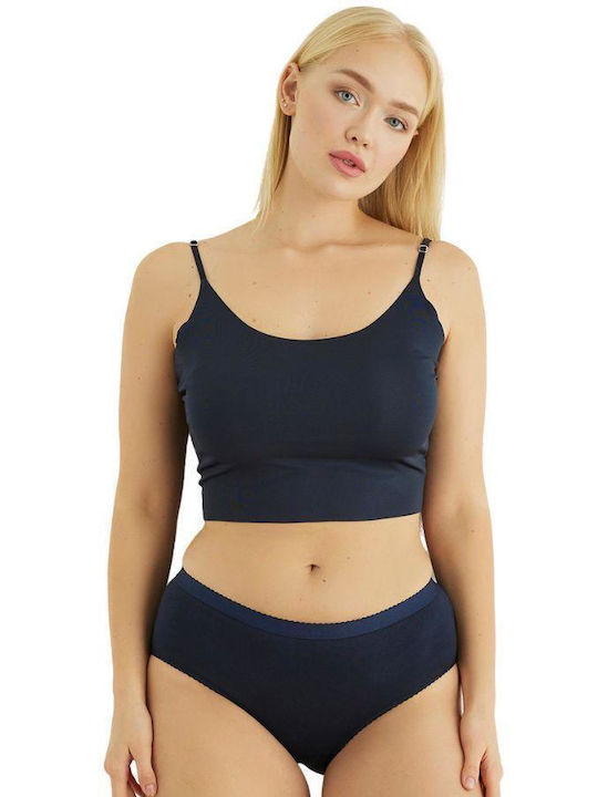 Sexen Βαμβακερό Γυναικείο Slip Navy Μπλε